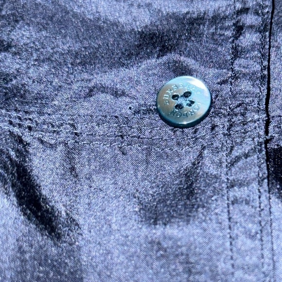 Burberry London Silk Ruffle Blouse Sleeveless Top in Navy Blue US 4 - Picture 10 of 10